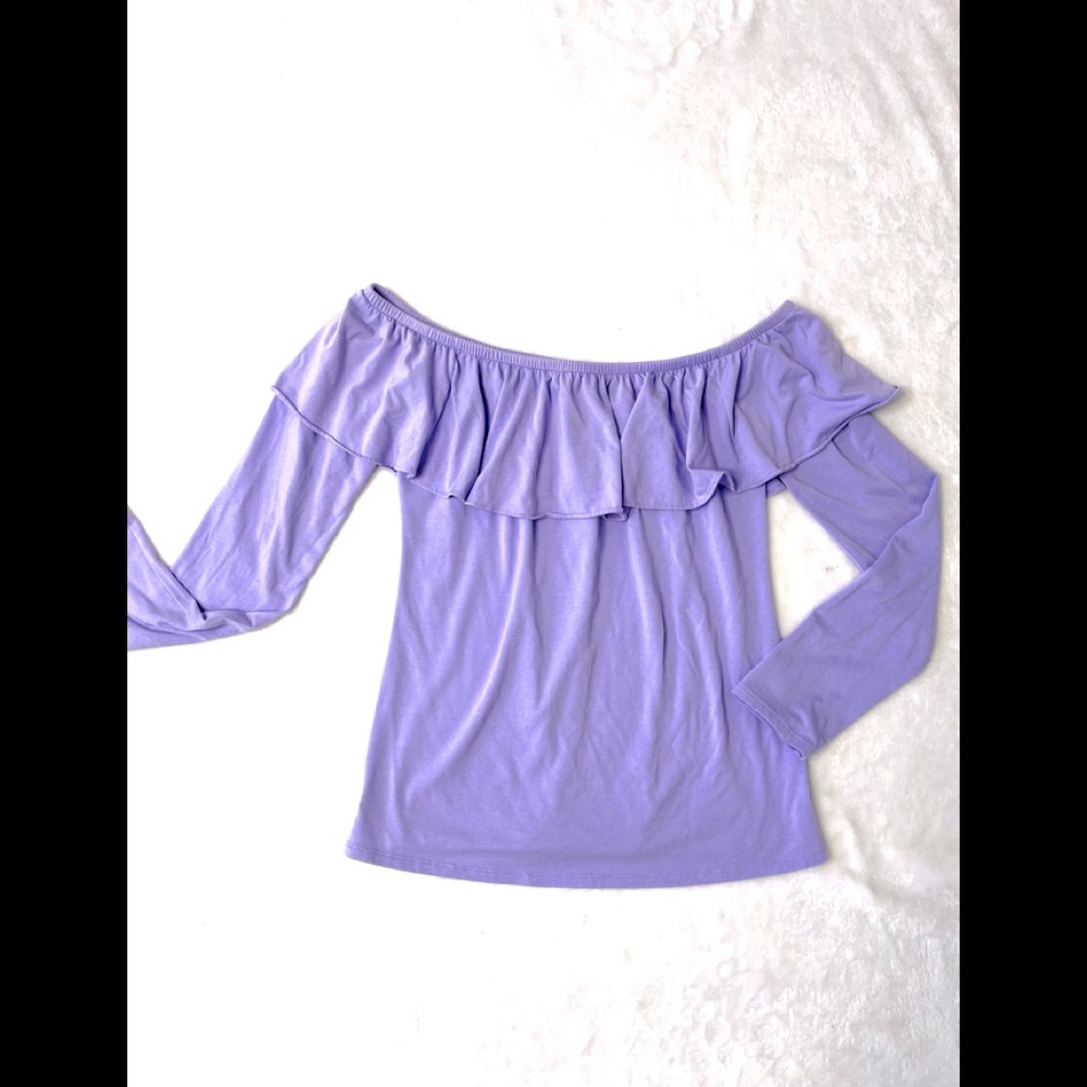 Lilly Pulitzer ruffle cold shoulder top S